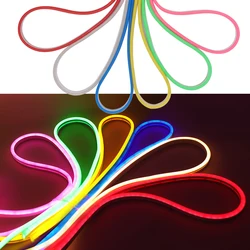 DC 12V LED Neon Strip Rope Lights Neon IP67 Waterproof 6X12mm Flexible Light 2835 120LED/m DIY Diode Tape Blue/Green/Red/Yellow