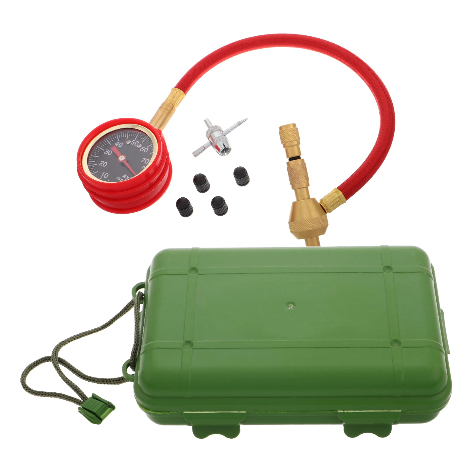 

1 set Modified Tire Pressure Gauge Accurate Pointer Dial Inflator Mechanical Gauges Deflator for Cars Brass Rubber Durable Wide