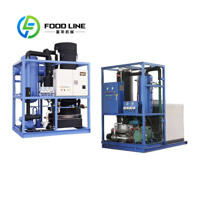 Commercial Tube Ice Maker Stable Refrigeration System Continuously Output Standard Tube Ice For Large Supermarket Catering Cold