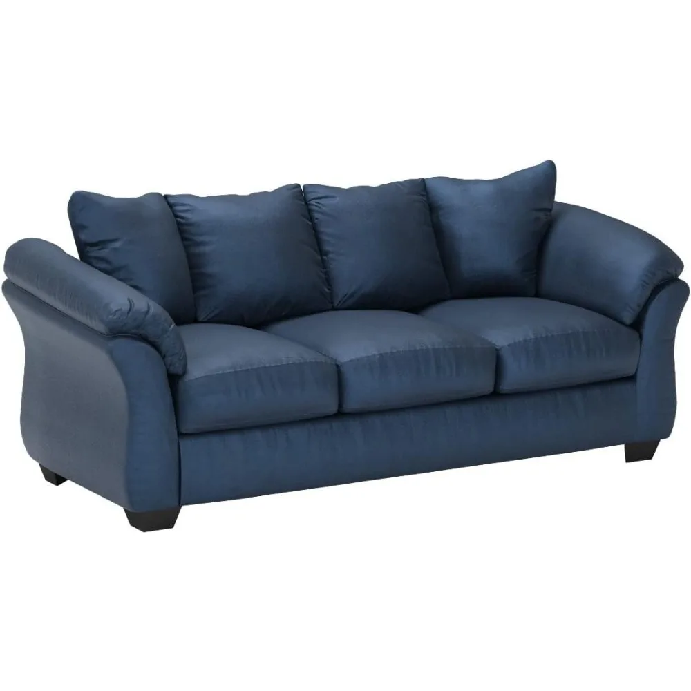 Ashley Darcy Casual Plush Sofa, Dark Blue