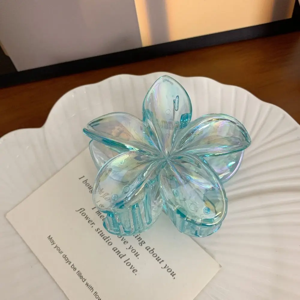 

Sweet Hairpin Flower Hair Clip Plastic Grab Clip Transparent Hair Clip Plastic Shark Clip Geometry Large Hair Claw Streetwear
