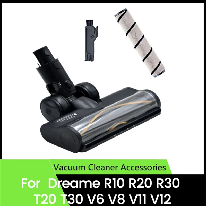 A88X لـ Dreame R10 R20 R30 T20 T30 V6 V8 V12 مكنسة كهربائية رأس فرشاة الأرضية الصلبة مع ضوء فحص بصري LED