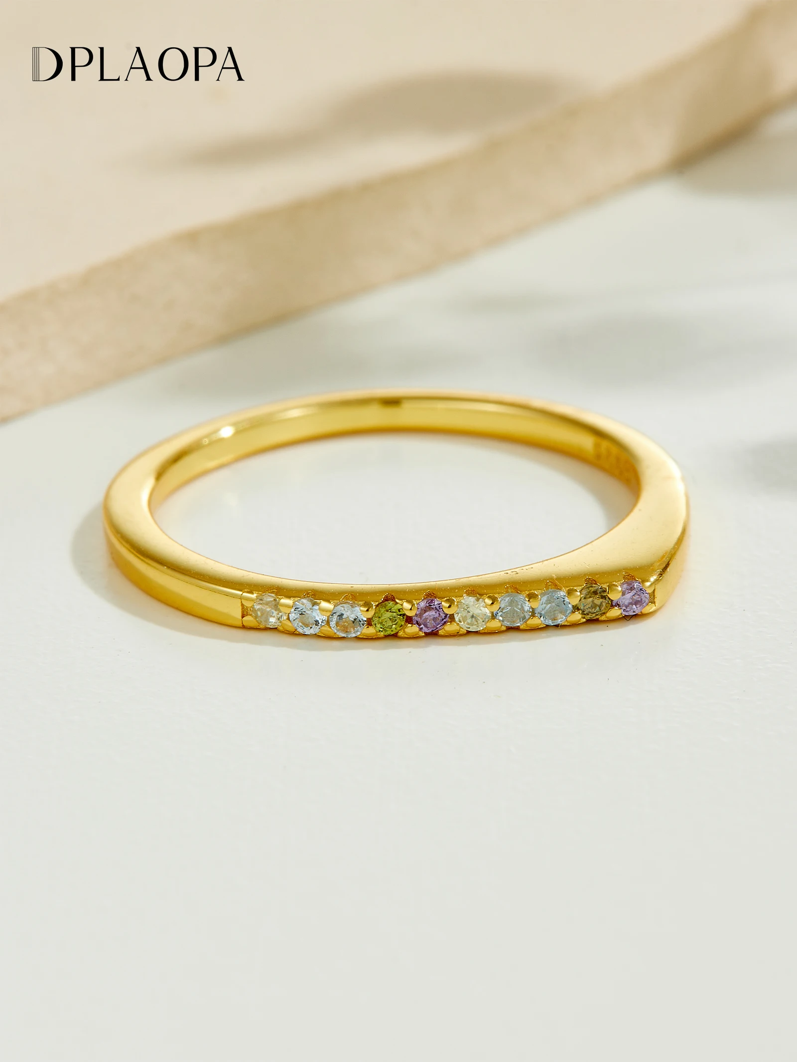 

Женское кольцо DPLAOPA из стерлингового серебра 925 пробы с круглым цветным цирконием CZ 2026, минималистичное, роскошное, модное, для вечеринок, подарок, ювелирное украшение