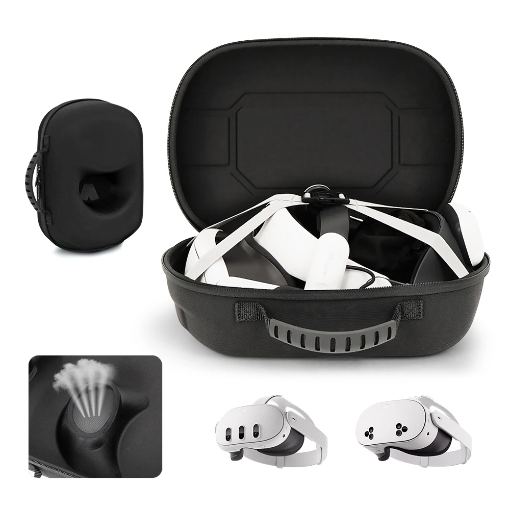 

Hard Carrying Case for Meta Quest 3/3S/Oculus Quest 2 VR Glasses Storage Bag Travel Case for BOBOVR/Kiwi Design VR Accessories