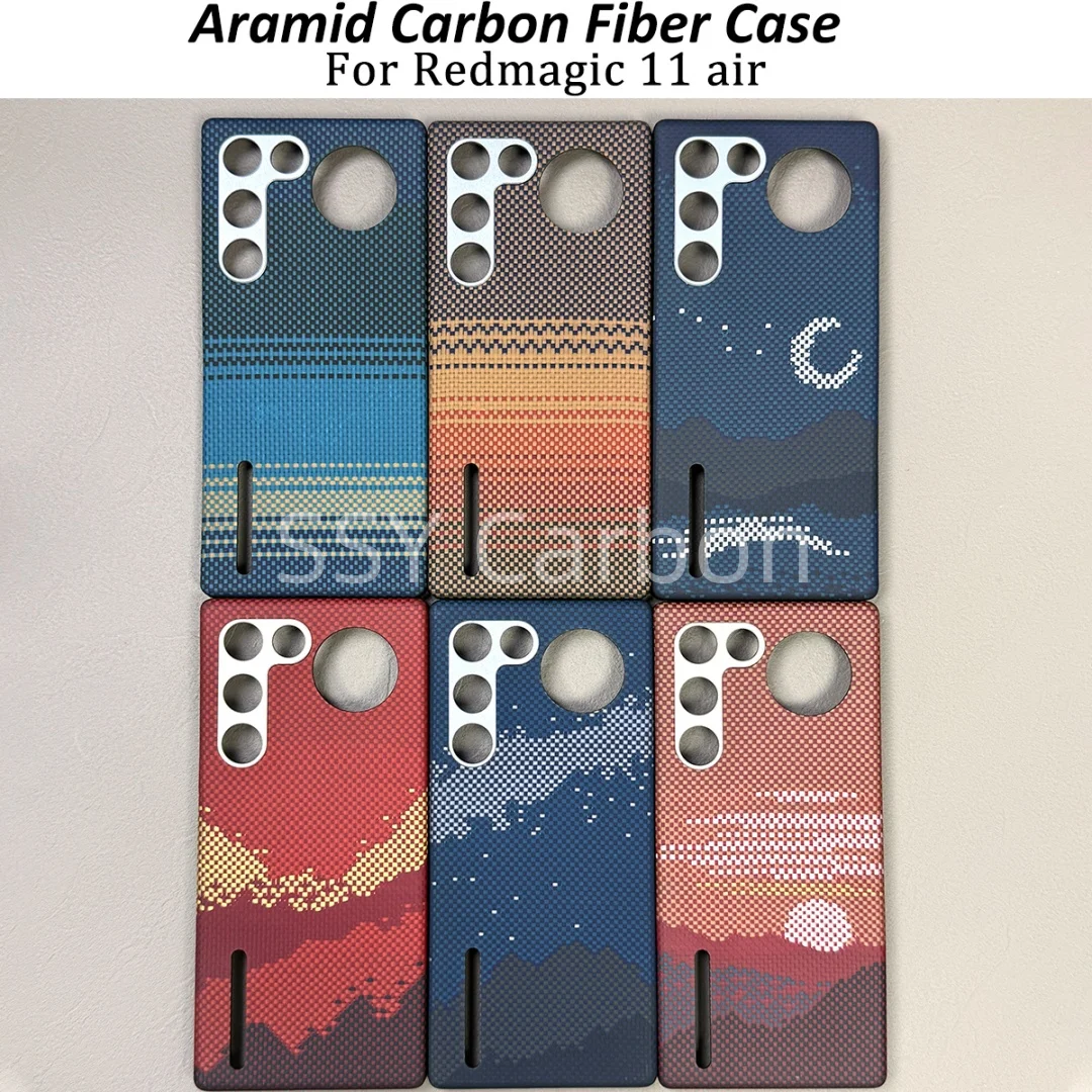 

Kevlar Aramid Fiber Cover For Nubia redmagic 11 air Real Carbon Fiber Case Ultra-thin Ultra-light Phone Cover Luxury Shell