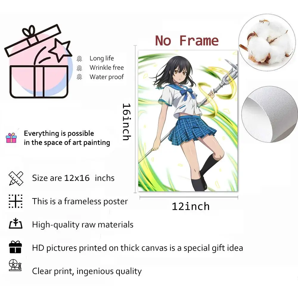 Anime Fantasy Strike The Blood Painting Calligraphy Wall Art Mural Living Room Canvas Decor Gifts