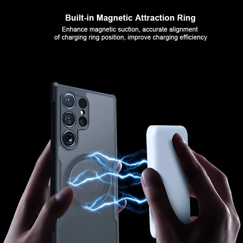 HD Trasparente Morbido Airbag Antiurto per Magsafe Custodia Magnetica per Samsung Galaxy S26 Pro S25 Edge S24 S23 FE Plus Ultra Cover