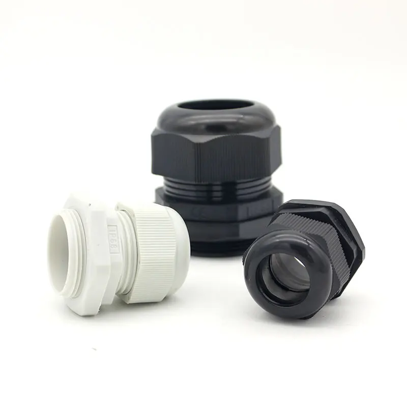 Wholesale Waterproof Ip68 Cable Entry gland Pg7 Pg9 Pg11 Pg13.5 Black White Plastic Connector Wire Nylon Cable Gland