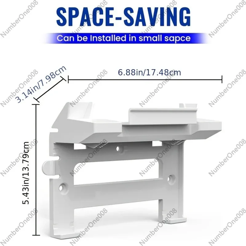 Wall Mount for Router and Power Supply, Sturdy Router Stand with Cable Management, Space-Saving Bracket Organizer