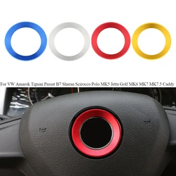 Car Steering Wheel Circle Sticker Trim For VW Amarok Tiguan Passat B7 Sharan Scirocco Polo MK5 Jetta Golf MK6 MK7 MK7.5 Caddy