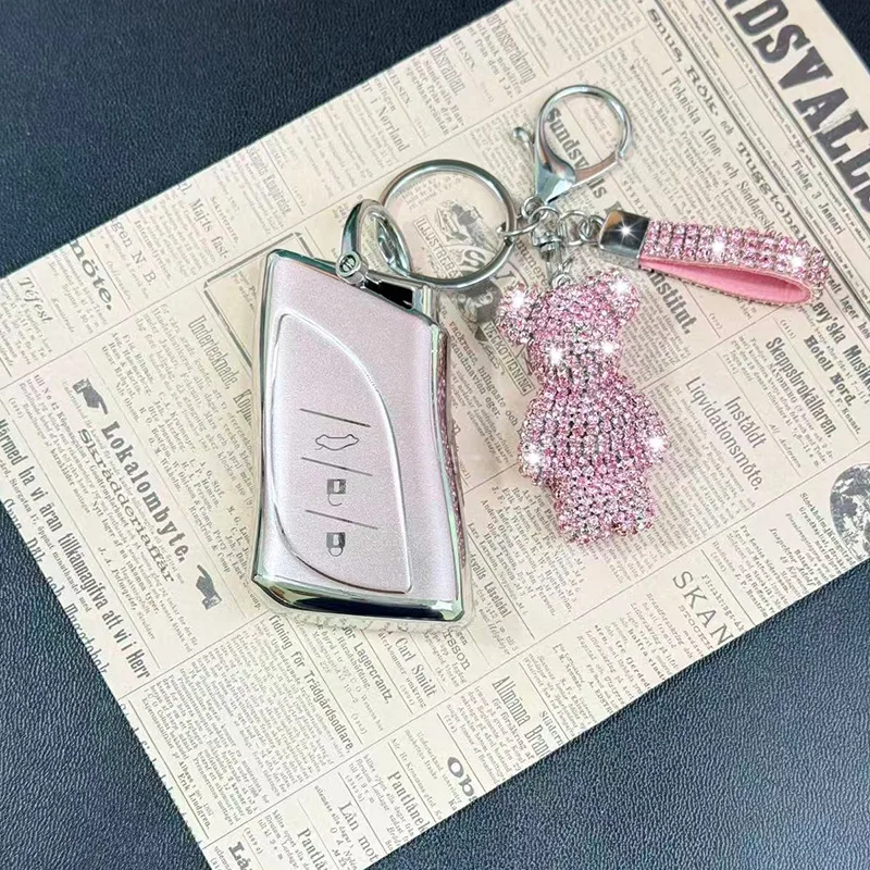 Pink TPU 3 Button for Lexus NX ES UX US RC LX GX IS GS RX 200 250h 350 LS 450h 460h 260h 300h UX200 ES350 Car Key Case Cover Fob