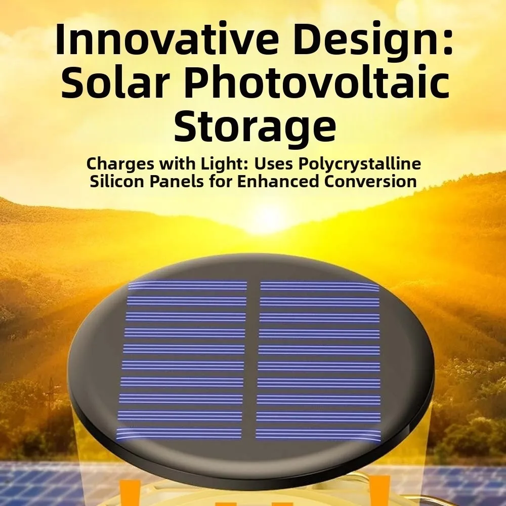 المحمولة المحمولة ضوء التخييم الشمسية مع الناتج عكس الضوء البيج خيمة مصباح 1200mAh بطارية LED مصابيح تعليق للزينة المشي لمسافات طويلة #3