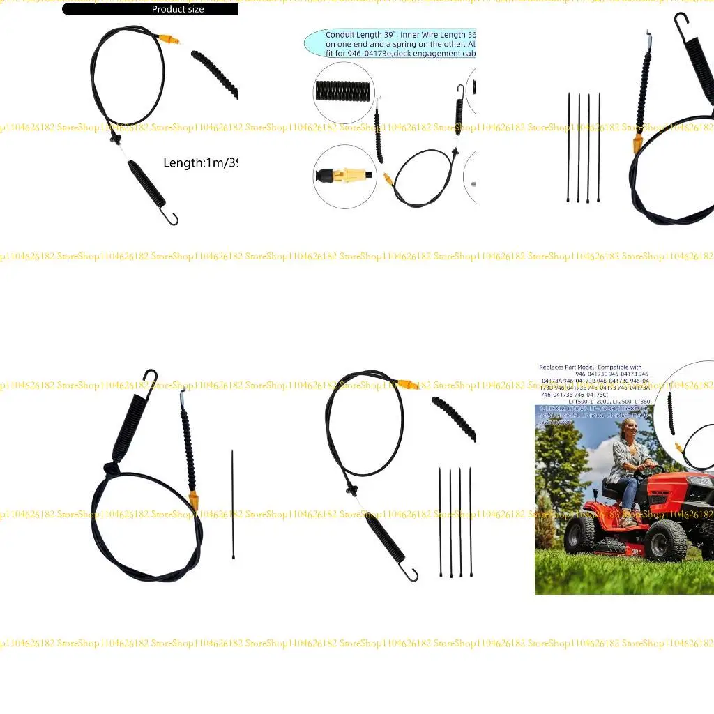 

Q2Q4 Riding Tractor Deck Engagement Control Cable for 746-04173E 746-04173 946-04173B 946-04173C 946-04173D 946-04173E