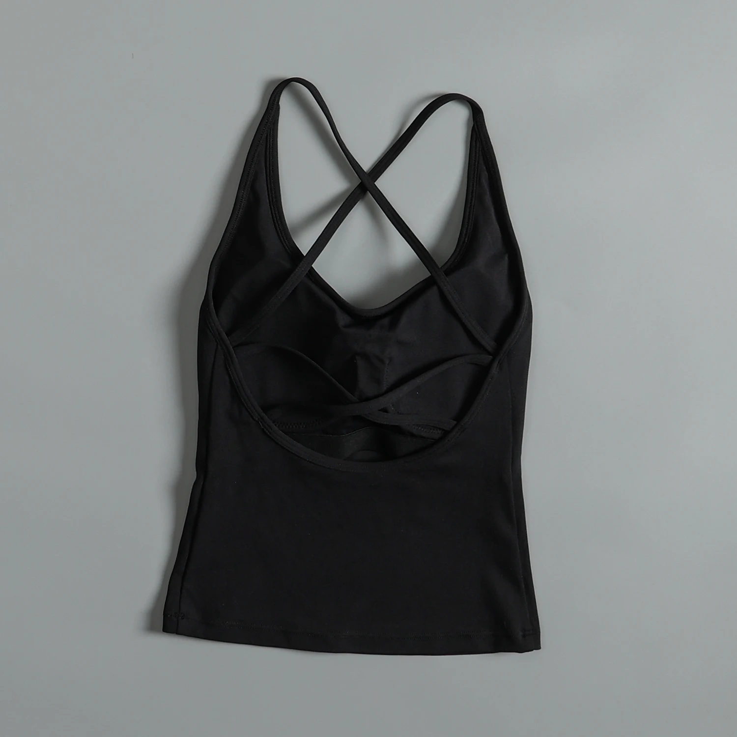 Sexy mooi sportvest met rug voor dames met zomerborstkussen, schokbestendige fitnesslingerie met jarretel Pilates yoga top