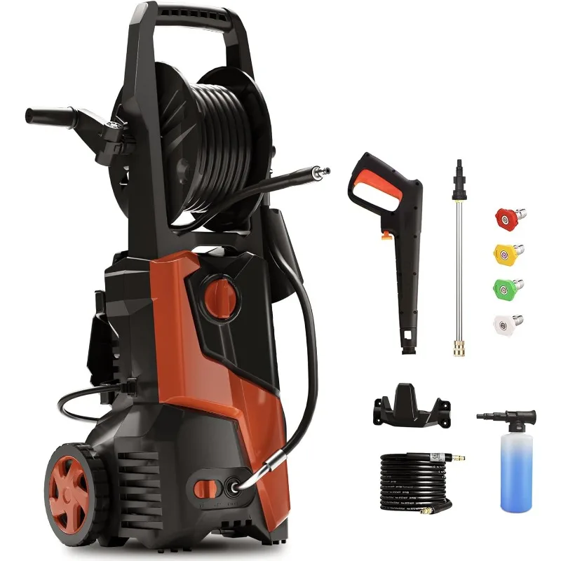 Elektrische Hogedrukreiniger 4500 Psi Max 4 Gpm Power Washer Met 20ft Slang 17ft Netsnoer, Waardoor Het Perfect Is Voor Het Reinigen Van Auto 'S,