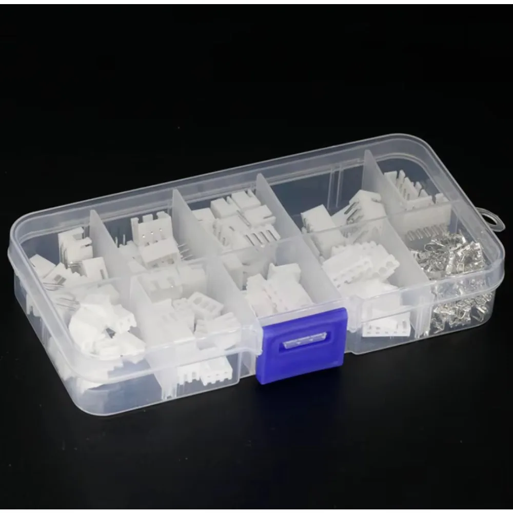 Kit connettori 230 pezzi XH2.54mm - Terminali per cavi stile JST 2P/3P/4P/5P con alloggiamento isolato (codificato a colori)