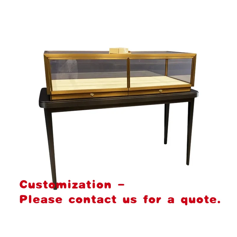 custom.Full Tempered Glass Cabinet Display Showcase with LED Lighting Lockable Showroom Retail Store