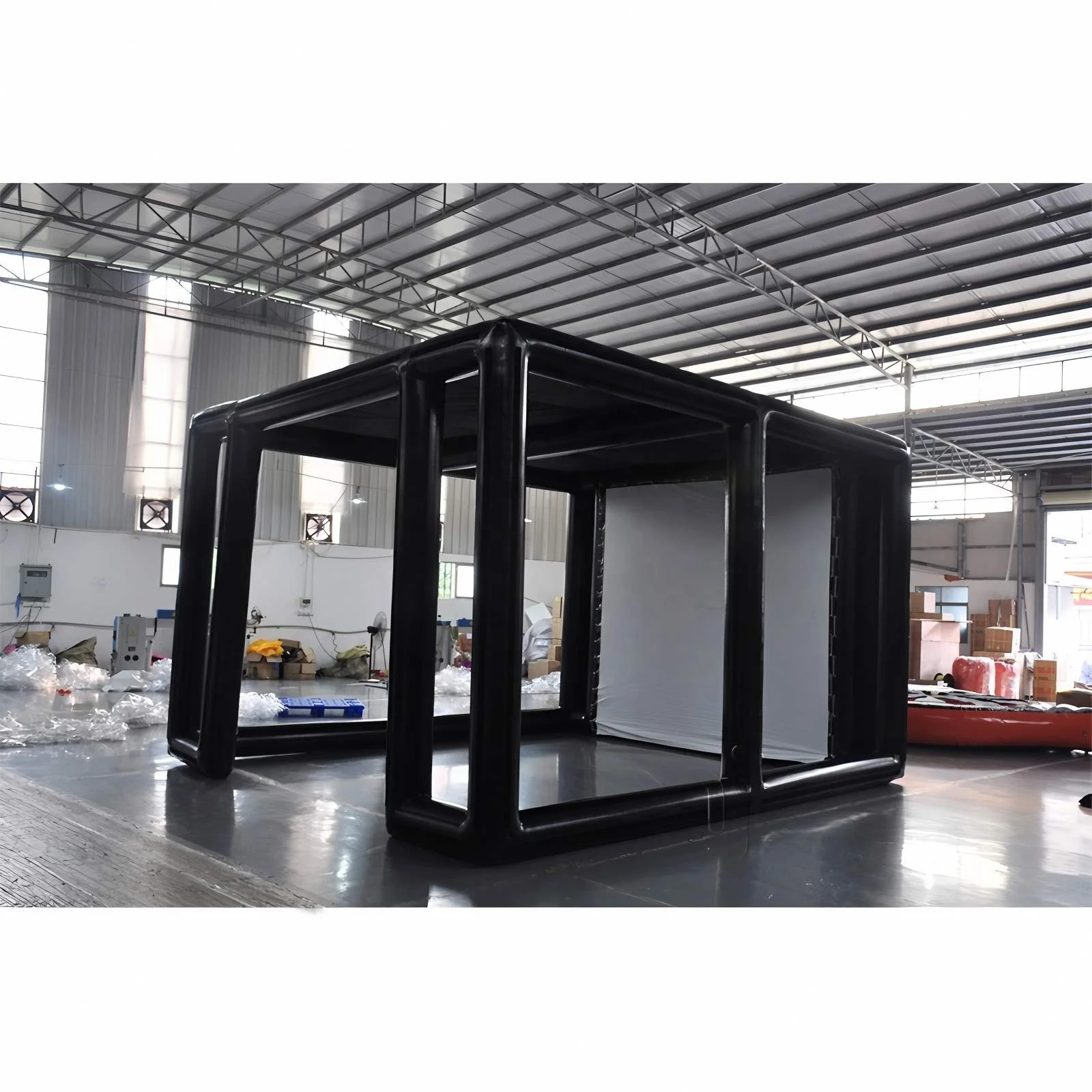 Portable Golf Simulator Tent with Projector Screen - Inflatable Golf Training Cage Enclosure for Indoor Outdoor Practice