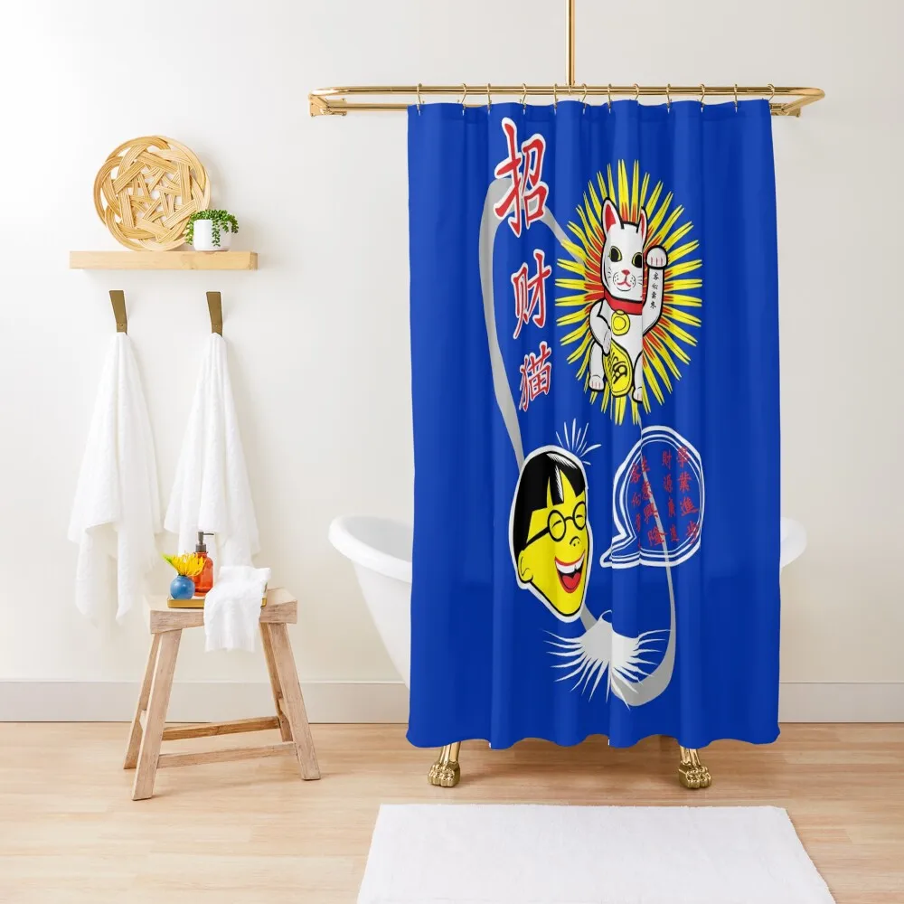 

Maneki Neko Shower Curtain Toilet Accessories Bathroom Luxury Bathroom Shower Bathroom Box Curtain