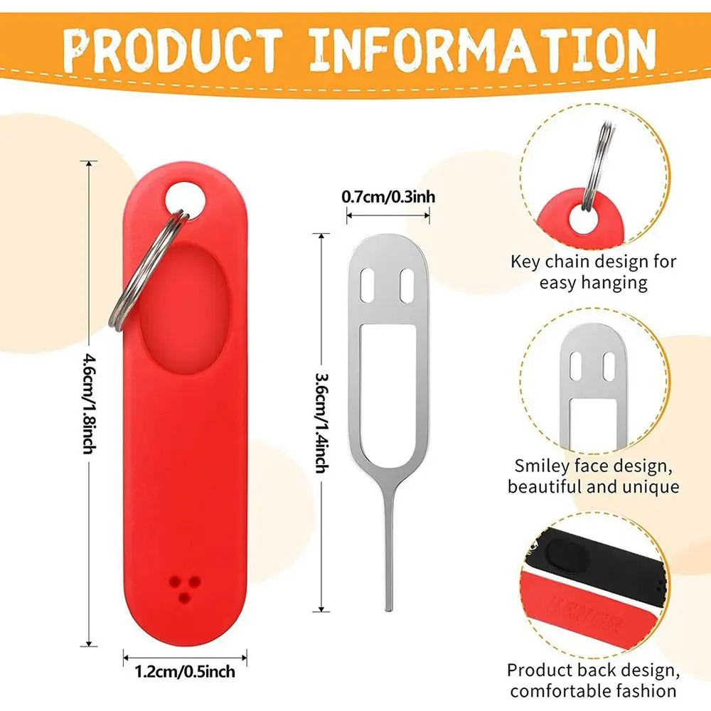 Llavero desmontable con Pin de tarjeta para teléfono móvil, herramienta de extracción de Mini tarjeta SIM, antipérdida, portátil, para teléfonos inteligentes, 1 piezas