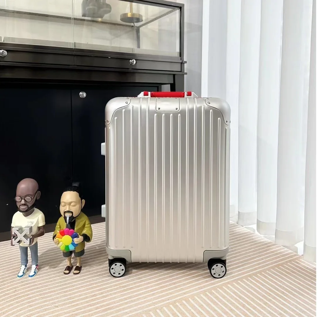 الحد الأدنى فريد المشاهير تتجه الأمتعة الكاملة سبائك الألومنيوم الفاخرة حمل على الحرف الألمانية 21 \ 26 \ 30 بوصة حقيبة أعمال ​