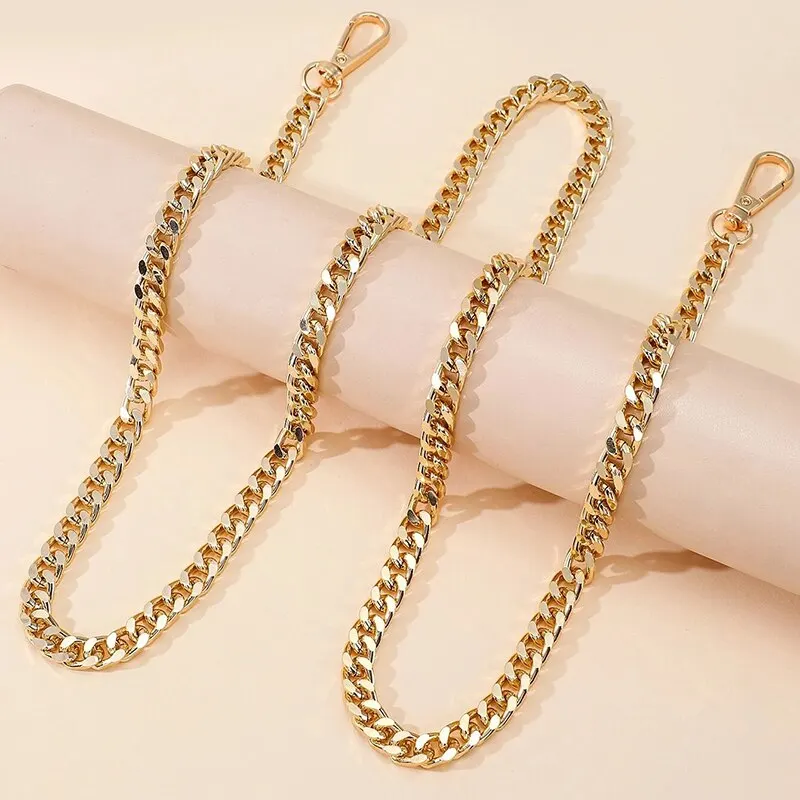 Aluminum Chain 14K Color Retaining Gold Diy Handmade Simple Chain Metal Wrap Chain Underarm Shoulder Strap Replacement Strap