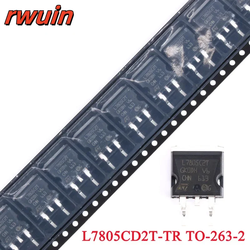 10pcs/5pc L7805 7805 L7805CD2T L7805C2T L7805CD2T-TR TO-263 5V Voltage Regulator Chip IC Integrated Circuit