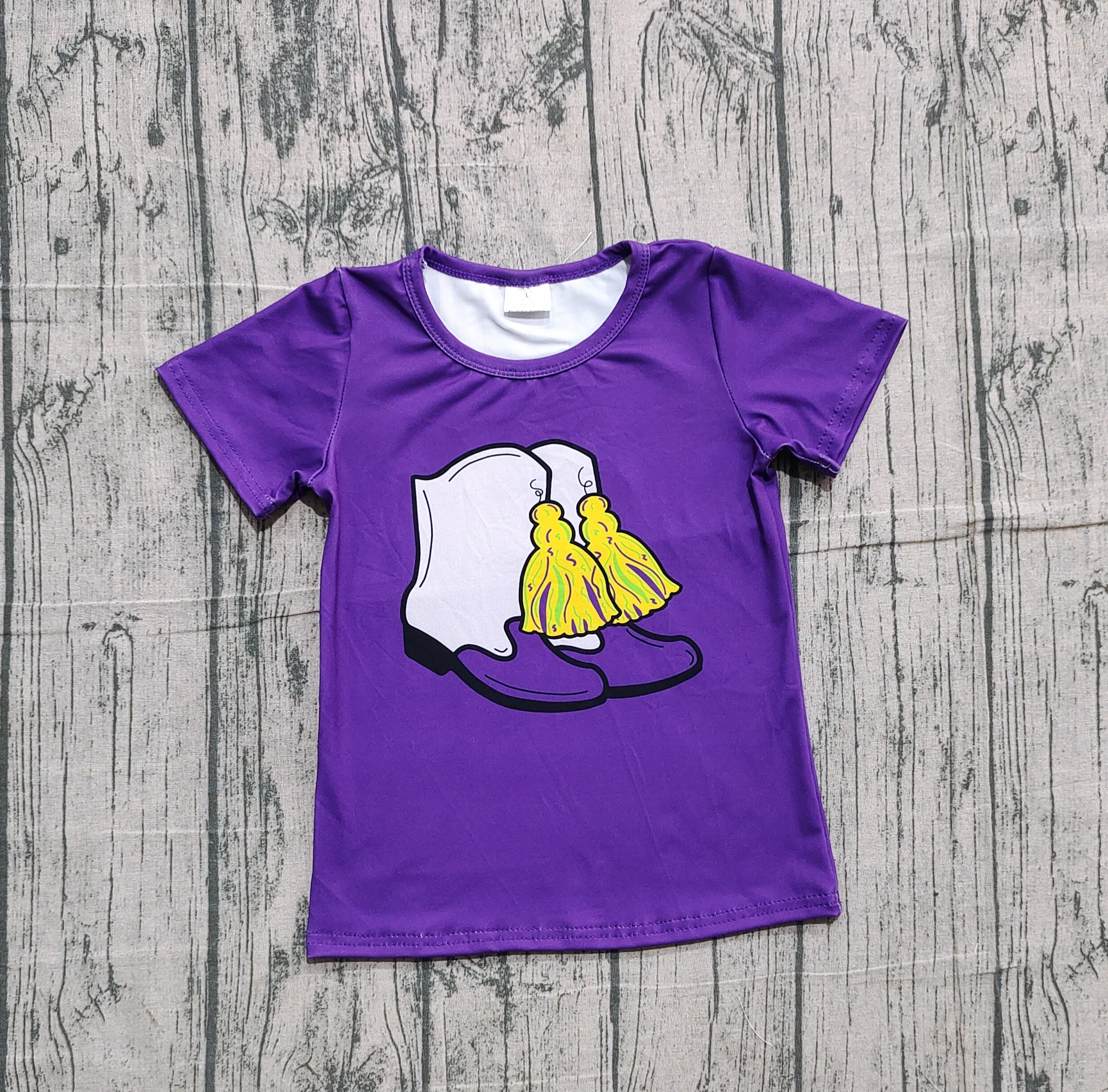 

Z1020-26 GT1254 Children Boutique Clothes Short Sleeve Top Kids Girls Shirt