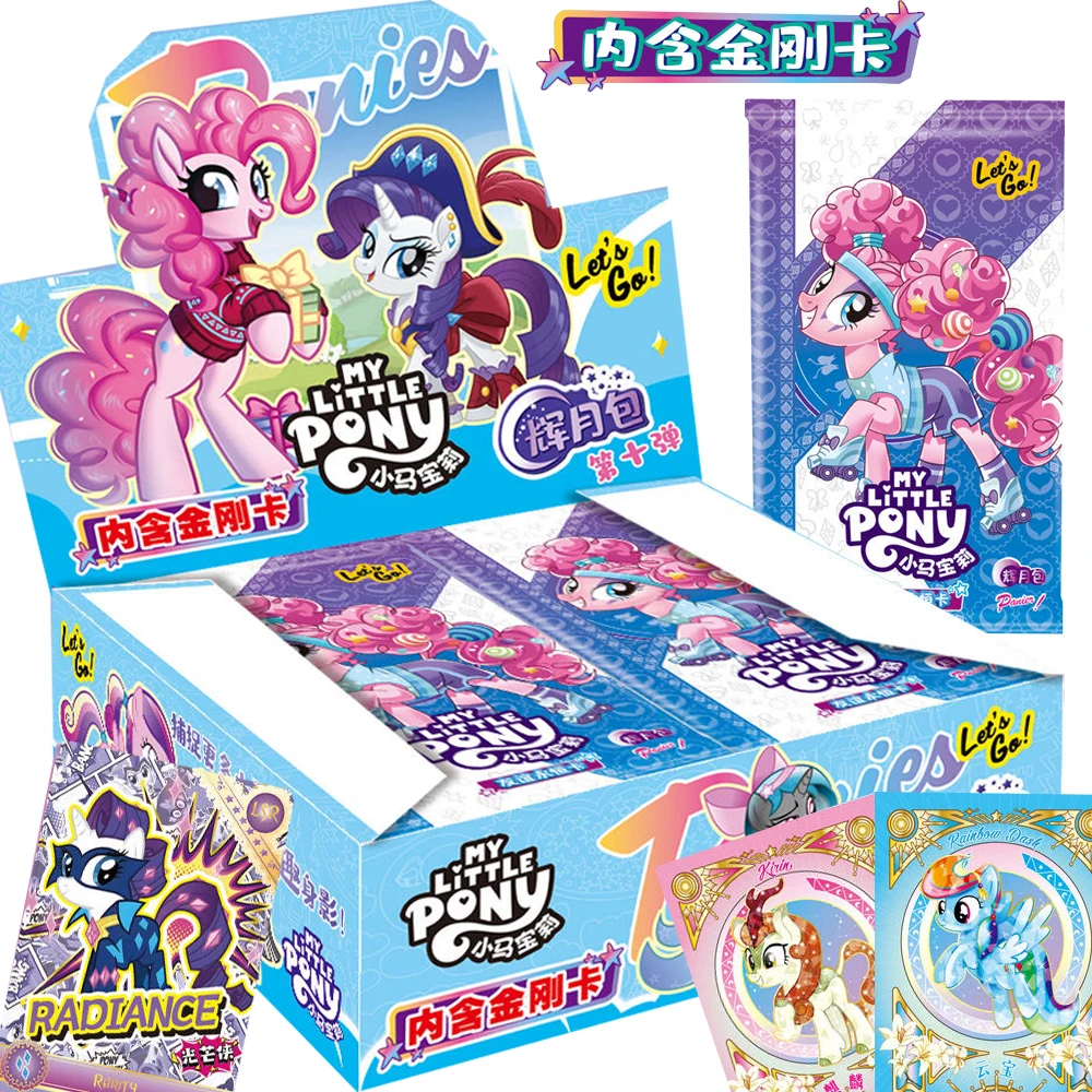 

Anime My Little Pony Card Collection Booster Box Magic Friendship Journey Playing Game Cards Board Toys for Family Children Gift