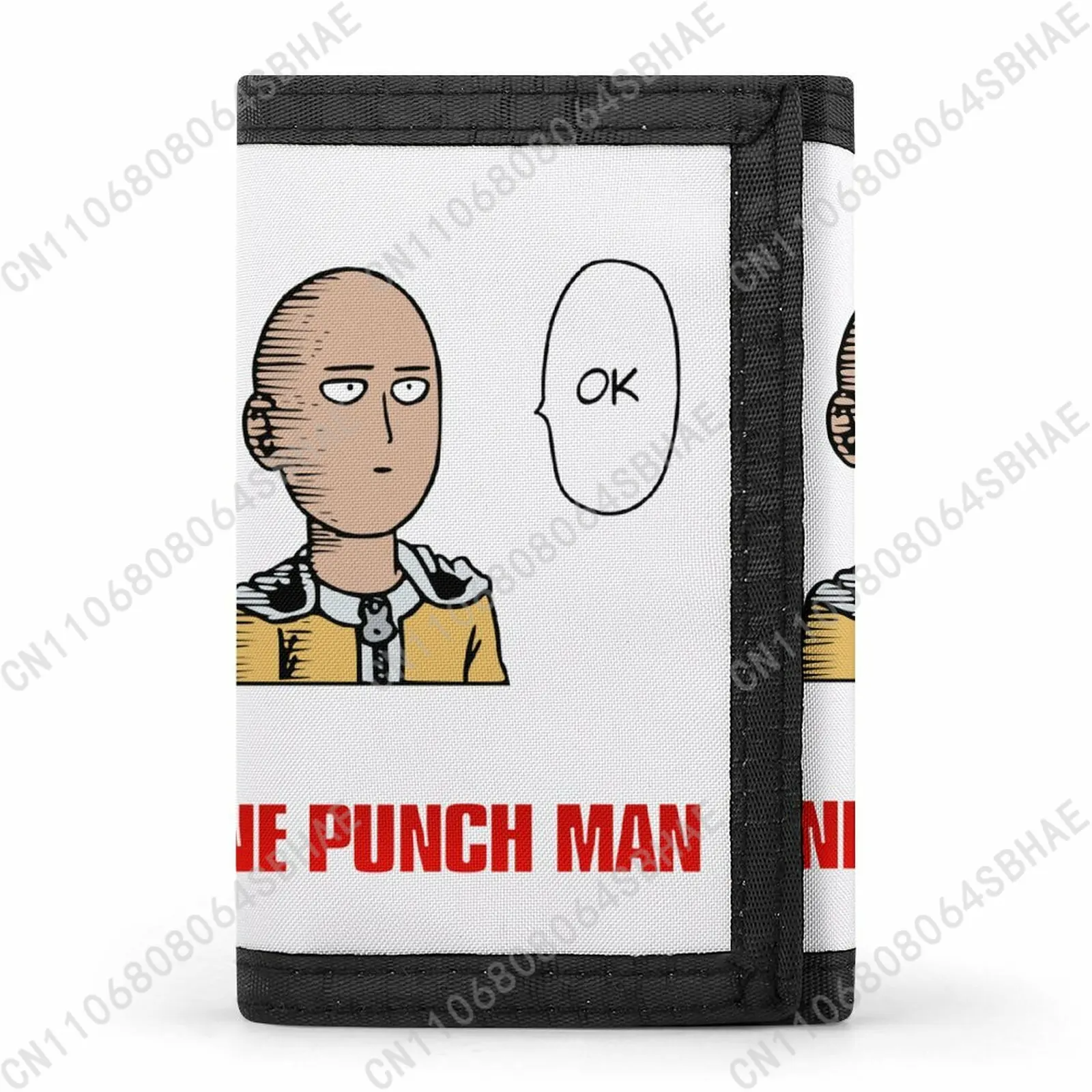 

One Punch Man Trendy Tri Fold Wallet Teenage Girls Boys Slim 3 Fold Card Personalized Pattern Purse for School Daily Use