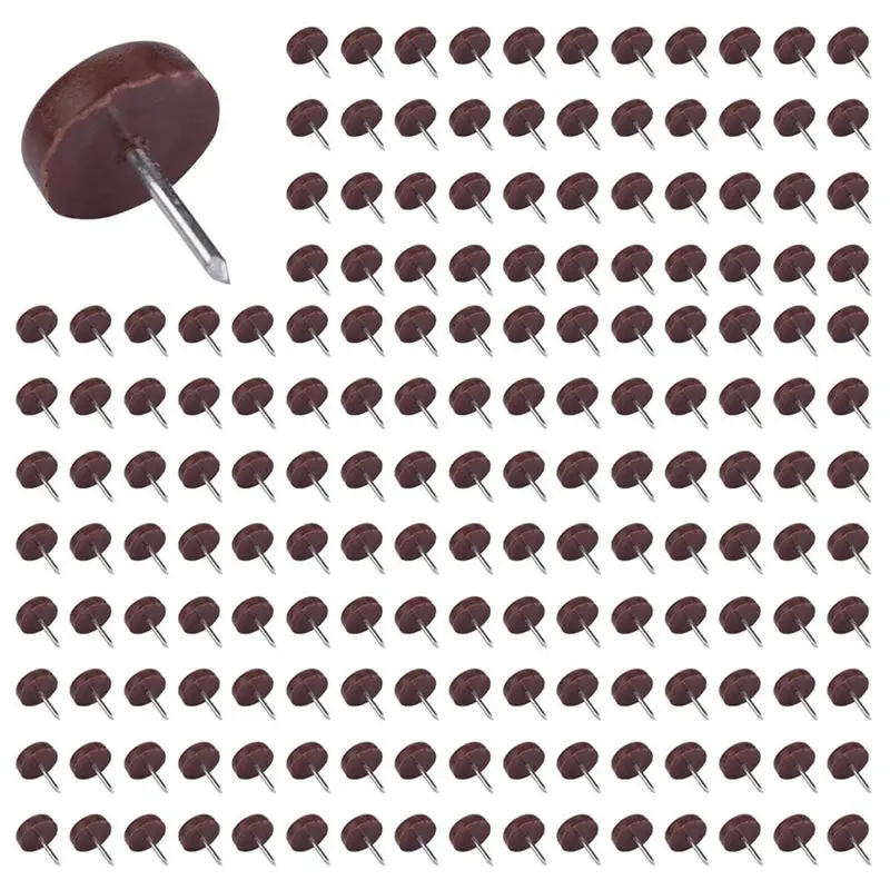 SYW-600 PCS Chair Table Furniture Leg Bottom Feet Plastic Pads Glides Skid Nail Wood Floor Furniture Protector Noise Killer