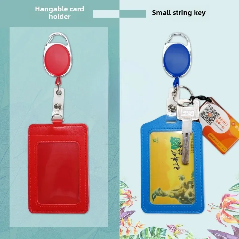 1Pc Plastic AntiLost Keychain Retractable Keychain ID Card Holder Keyring Key Chain Badge Reel Credential Holder Multifunctional