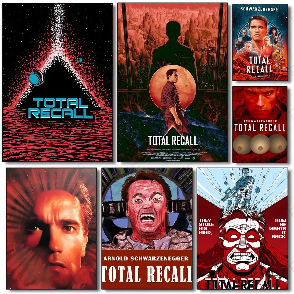 movie scifi T-Total Recall Poster Painting Wall Art Mural for Living Room Home Decor and Gifts