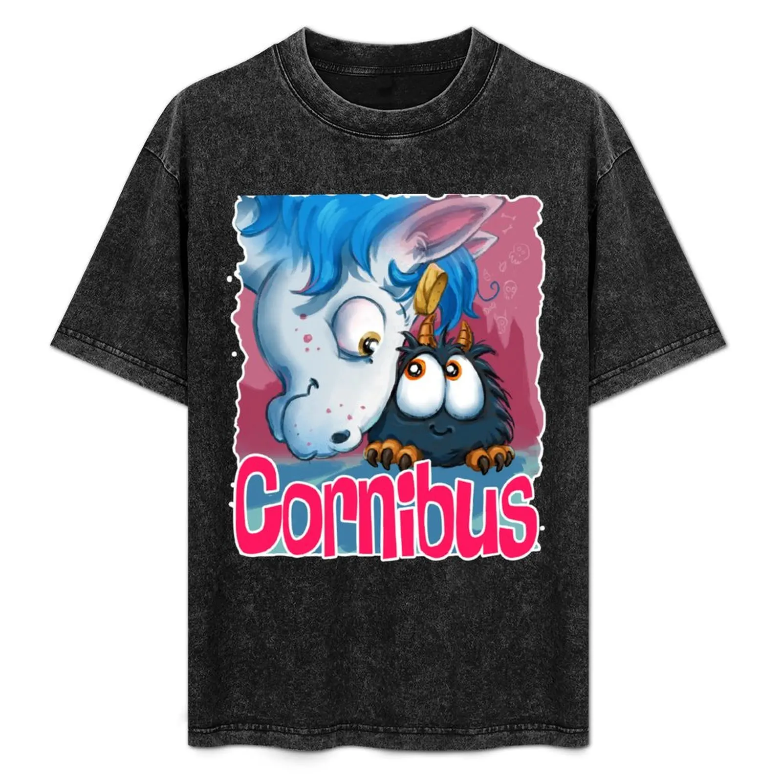 CORNIBUS & NO HORN T-Shirt blue lock Funny t-shirts graphic t shirt vintage sublime big and tall t shirts for men