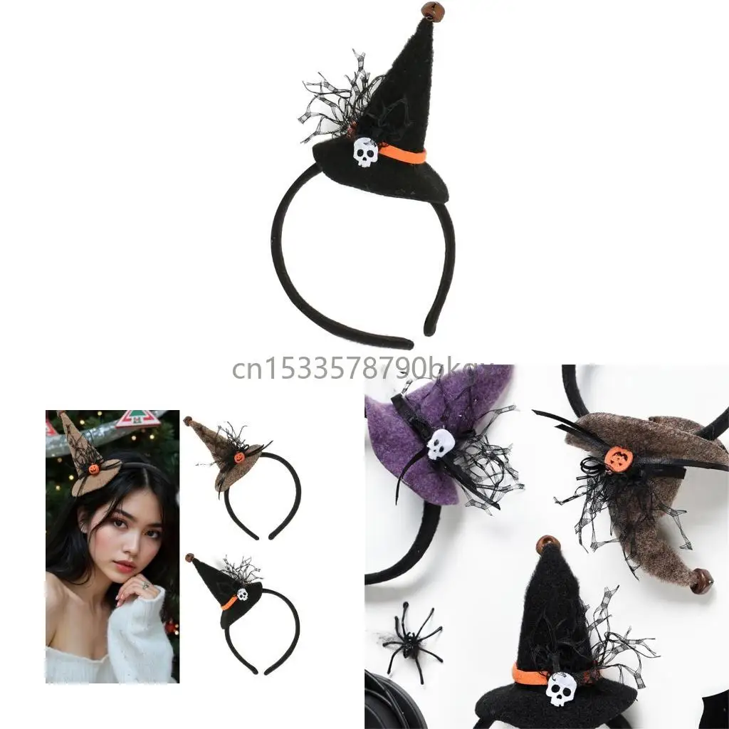 

Witch Headbands For Halloween Parties Comfortable Adjustable Costume Accessory Cosplays Headpiece For Adults Kids J78E