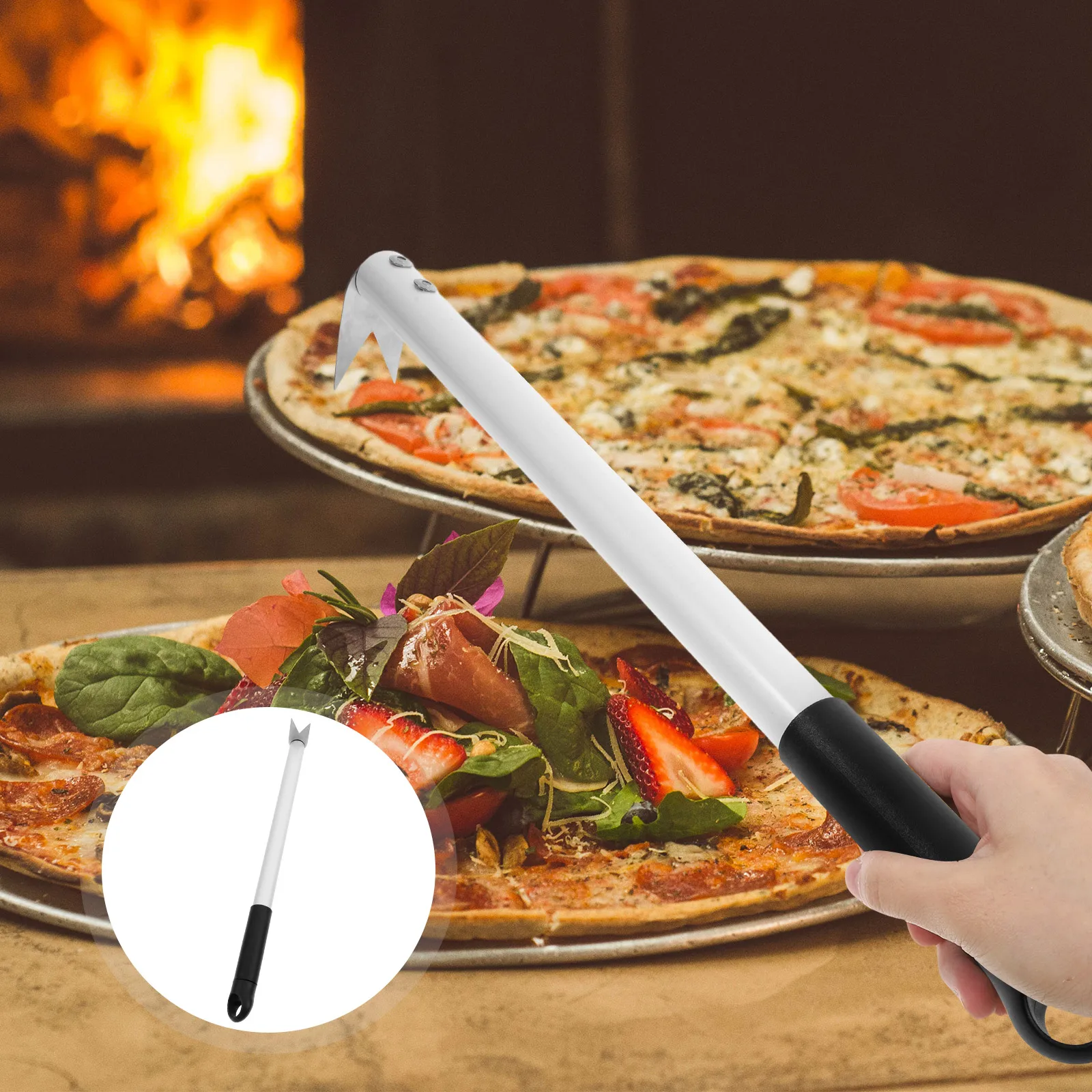 

Pizza Shovel Accessories Hook for Flipping Handle Flipper Grilling Aluminum Alloy Food