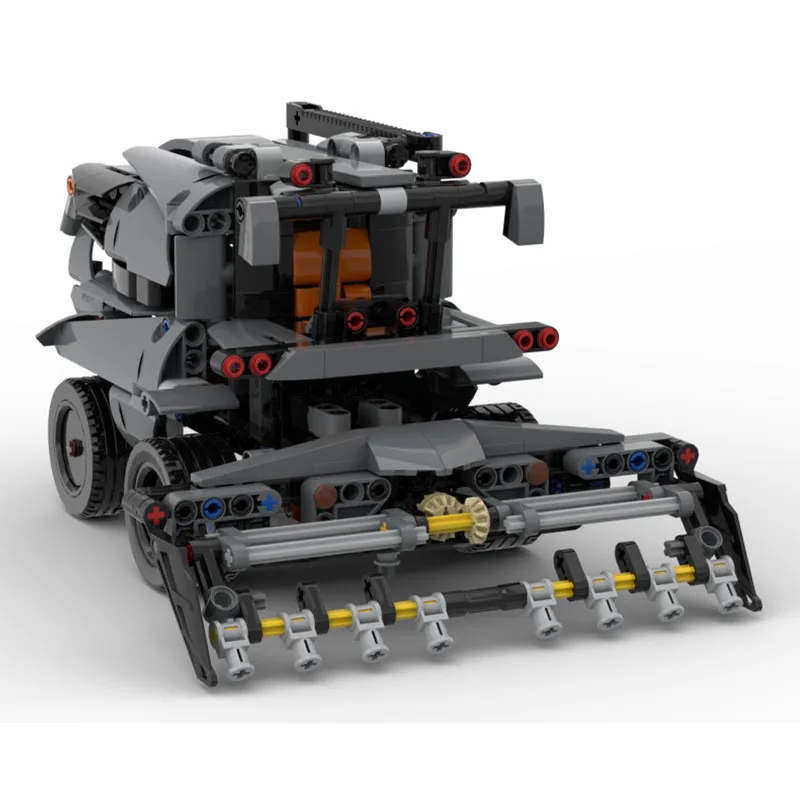 

MOC-206912 New Classic Gray Combine Harvester Building Block Model 557 Parts Boys Children's Birthday Christmas Toy Gift