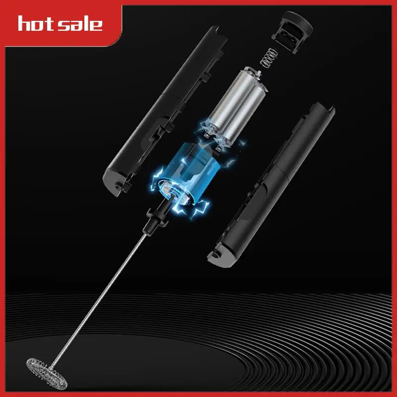 

A23R-Stainless Steel Electric Milk Frother Whisk, Portable Coffee Cream Electric Milk Frother