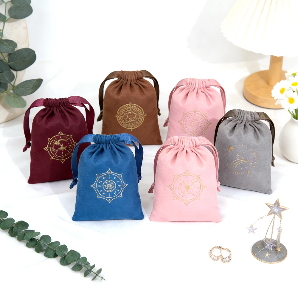 

100 шт. фланелевых мешочков для украшений с индивидуальным логотипом, 5x7см, 7x9см, 8x10см, 9x12см, бархатные мешочки для хранения колец, серег, браслетов, косметики