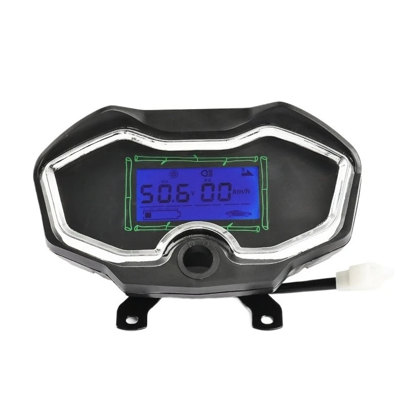 LCD Instrument Cluster Power Display Meter Dashboard Assembly Compatible with Zongshen Roadmaster Electric Tricycle 6 Wire