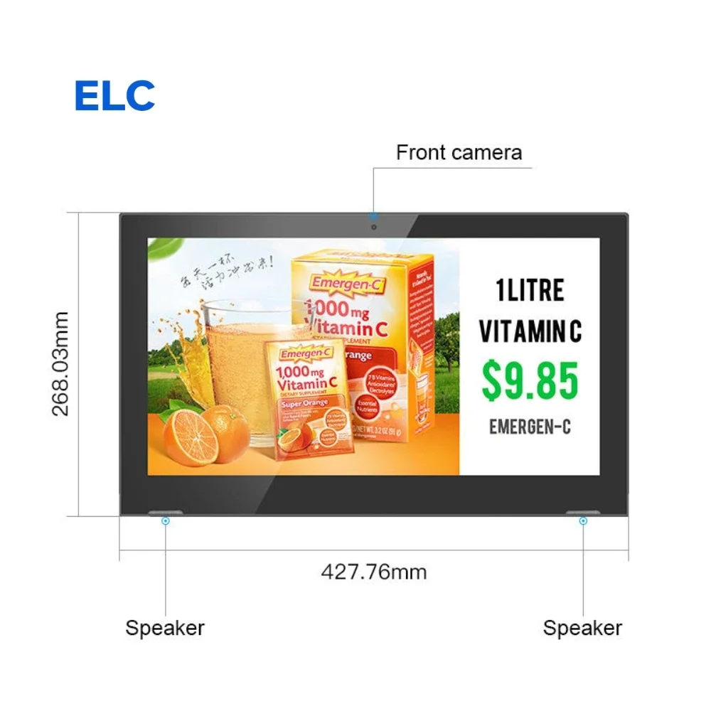 WL1712T 17.3 Inch L-Shape Touch Screen Desktop Tablet Capacitive Touch POS System for Business RK3288 CPU 2GB Memory Capacity
