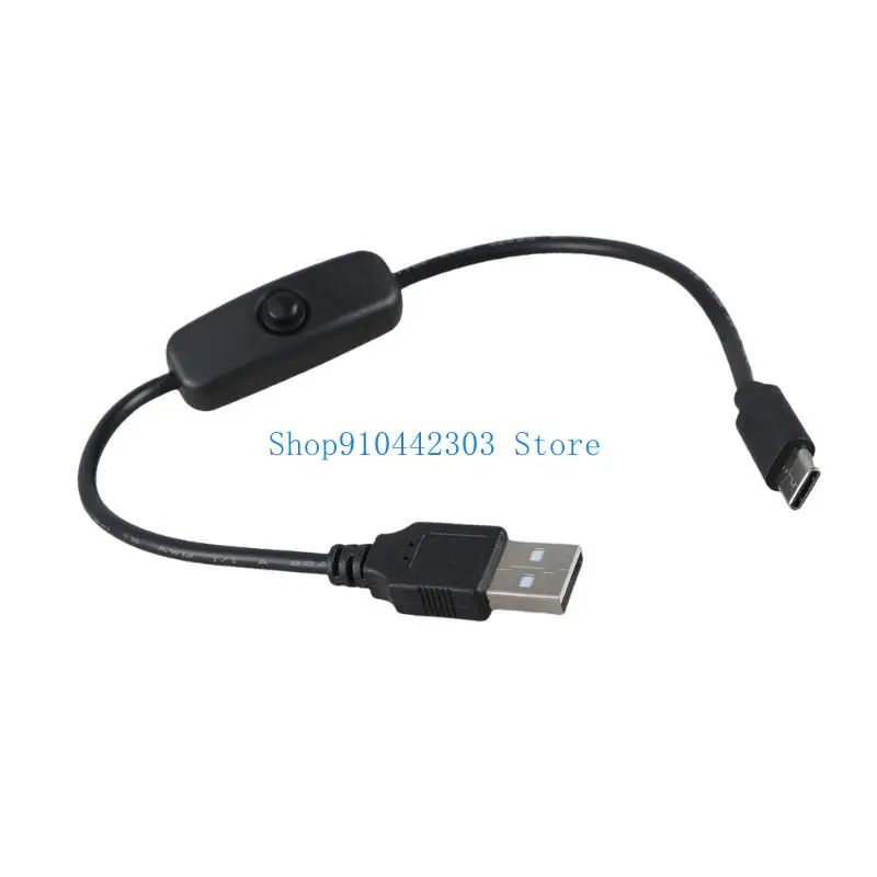652F USB A to Type C Power Cable OnOff Switches USB Cable for Charging Lamp, Fan, and LED Lights USB Power Cord 30cm