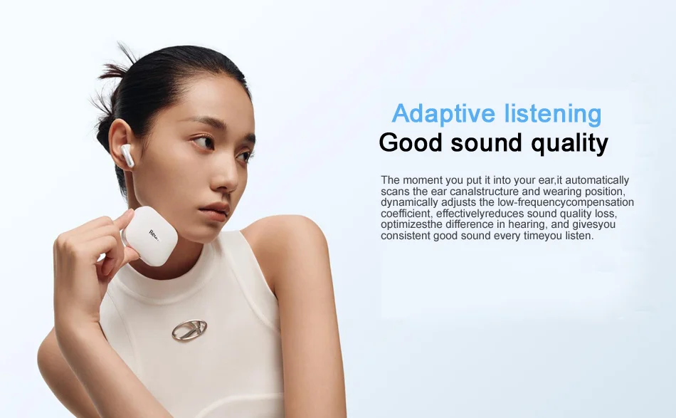 Xiaomi Redmi Buds 6s سماعة TWS سماعة رأس مزودة بتقنية البلوتوث 33 ساعة عمر البطارية ctive إلغاء الضوضاء سماعة أذن