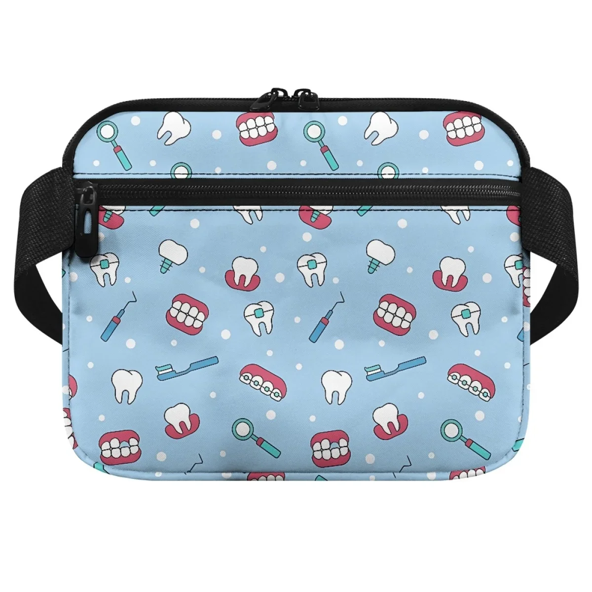 Nieuwe Nurse Fanny Packs Voor Vrouwen Tool Riem Heuptassen Schattige Tand Tandheelkundige Gezondheidszorg Print Organizer Pouch Voor Tandartsen Drop Ship