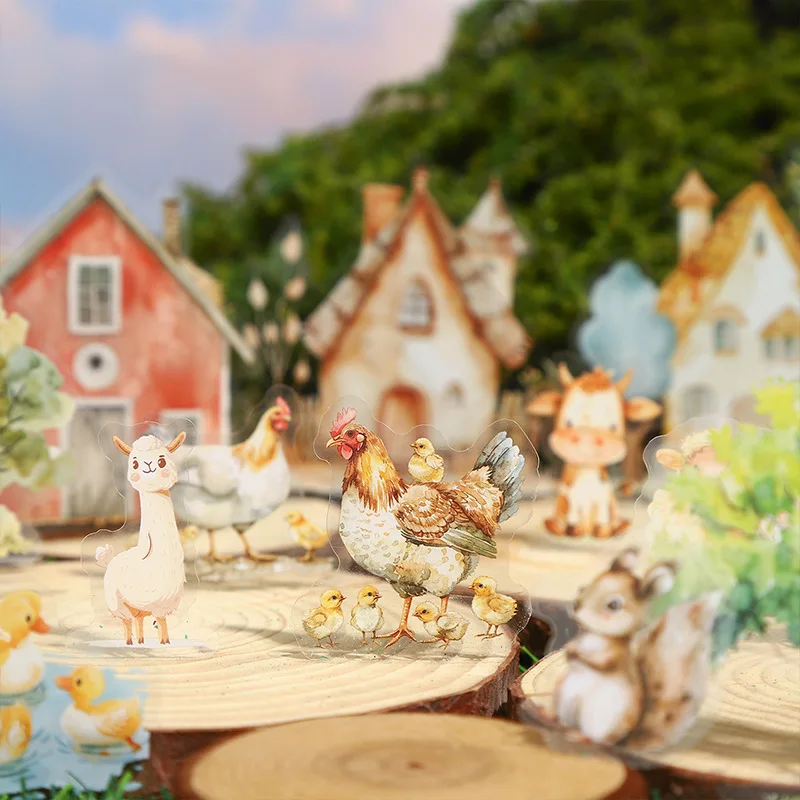 20 Pcs/pack Animal and Habitat Series Decorative Sticker Retro Collage Scrapbooking Label Diary Album Journal Planner