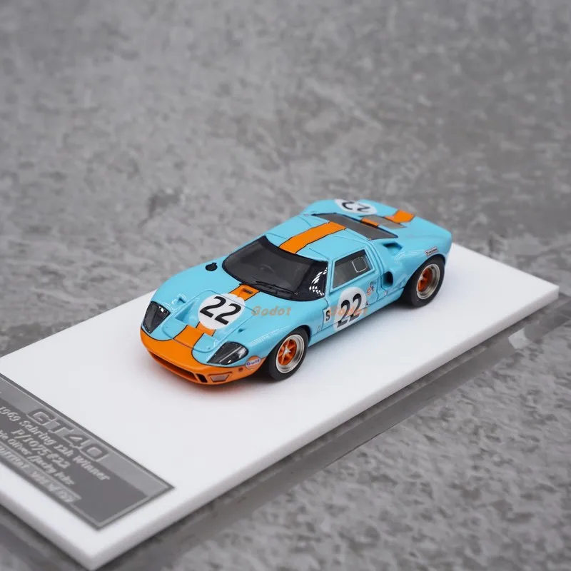 جديد في المخزون My64 1:64 Ford Gt40 Mki # 22 زيت الخليج الراتنج سيارة مصغرة دييكاست فورد السوبر الحلي ألعاب مخصصة هدية للأطفال