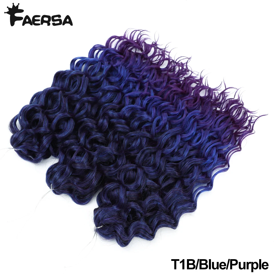 Tief gewelltes Twist-Häkelhaar, Afro-Locken, Wasserwellen-Häkelzöpfe, synthetische lockige Flechten-Haarverlängerungen für Frauen, 45,7–61 cm – Detail 10