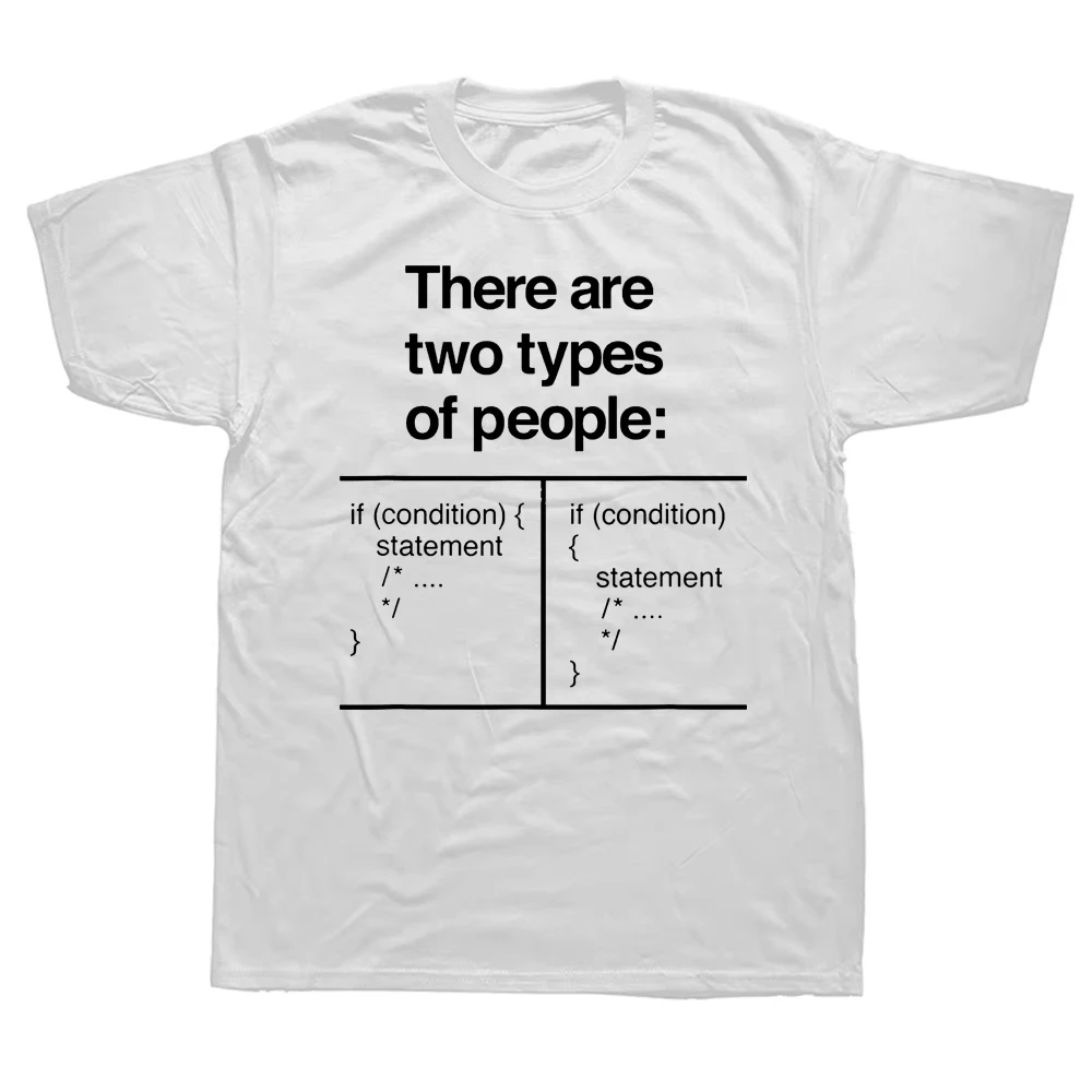 Two Types of People: Funny Programmer T-shirts, Streetwear Short-sleeved T-shirts, Birthday Gifts, Summer Women's T-shirts Y2K