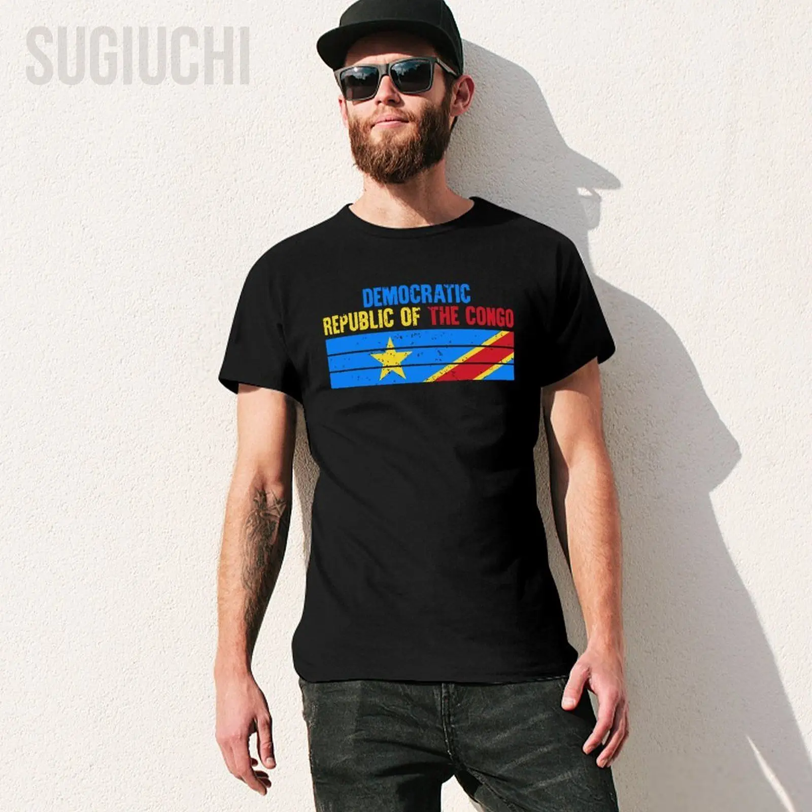 Men T-Shirt Democratic Republic of Congo Congolese Tshirt Tees T Shirts Women Boys 100% Cotton Nation Apply All Seasons