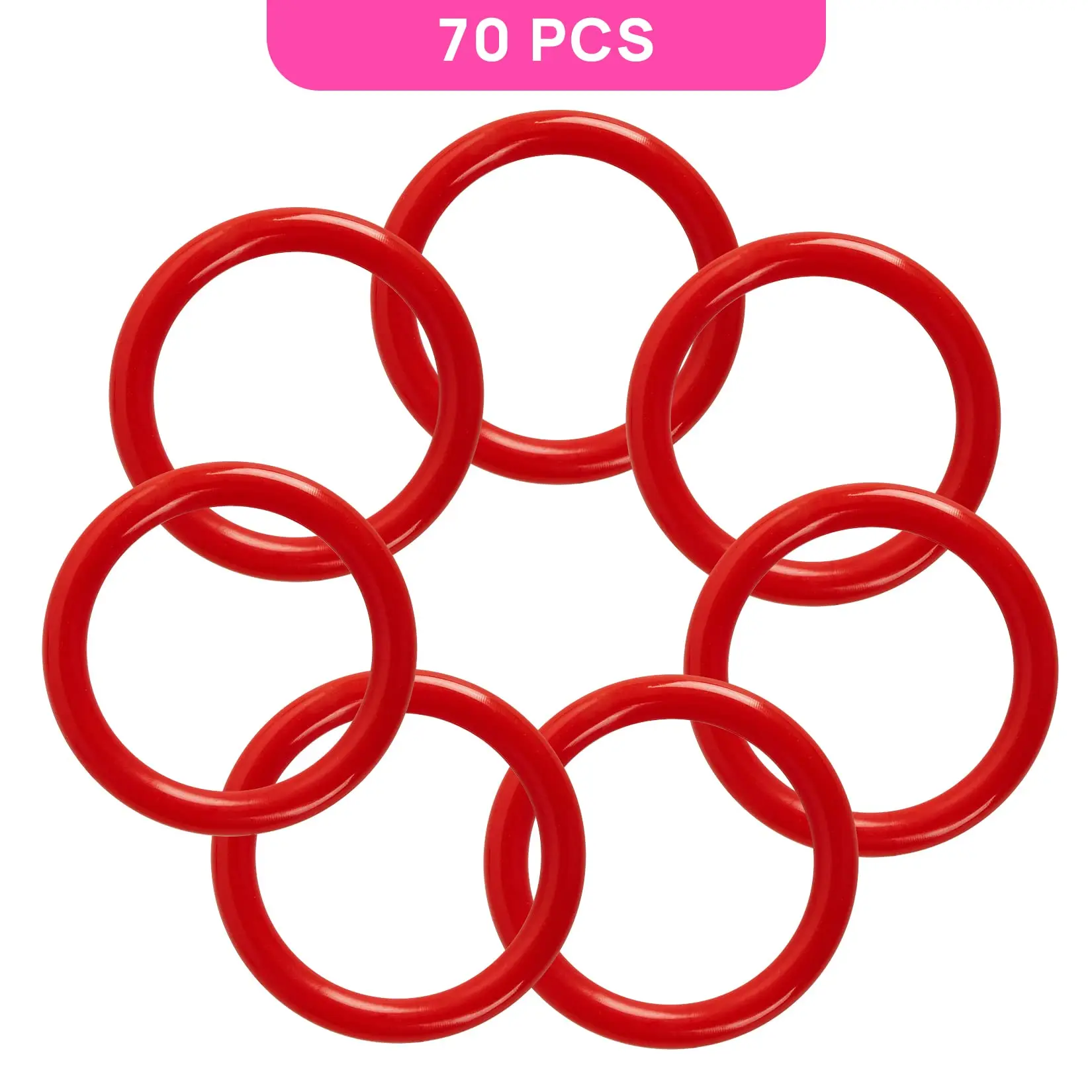 Mini Ring Toss Game - 70PCS 2.1 Inch Plastic Rings for Adults, Wedding, Carnival, Can Toss, and Pool Games